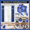 Class of 2026 Graduation Decorations Set - Blue & White Congrats Grad Party Kit - Includes Large Fabric Backdrop, Banner, & Premium Balloon Set - All-in-One 2026 Celebration Supplies